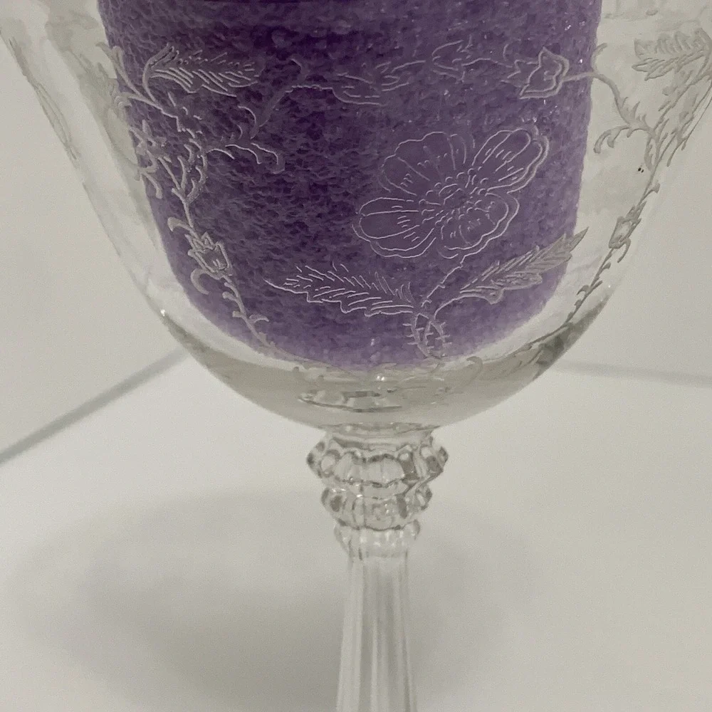 Vintage Stem Fostoria Shirley Clear Champagne Tall Sherbet Glass Etch Elegant